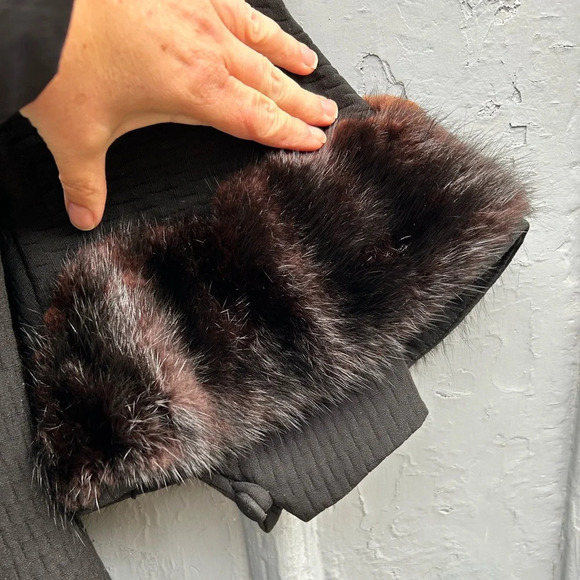 Vintage 1950’s fur trimmed Evening Coat, size  Large - Picture 13 of 15